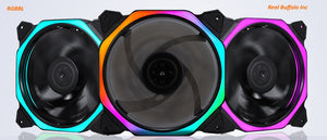 Real Buffalo 120mm ARGB Single PC Case Fan add-on to (RB-5PK-RGBBL) (RB-1PC-RGBBL)