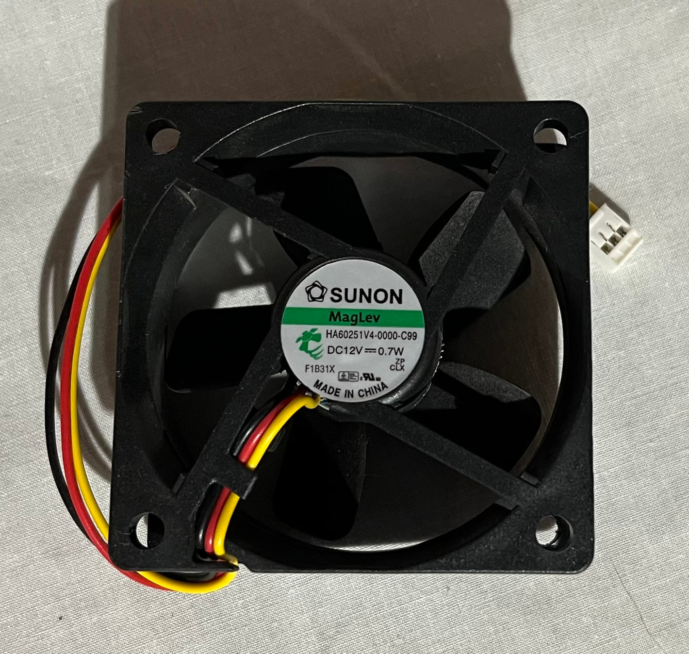 Sunon 60x25mm 12V 0.7W 3 Pin Cooling Fan HA60251V4-0000-C99