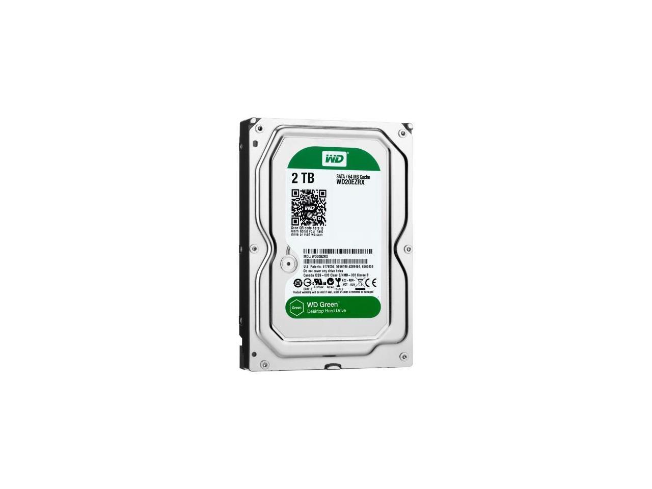 Refurbished Western Digital 2TB 5400RPM SATA 6.0 Gbps 3.5 inch Caviar Hard Drive