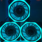 Real Buffalo 120mm ARGB Single PC Case Fan add-on to (RB-5PK-RGBBL) (RB-1PC-RGBBL)